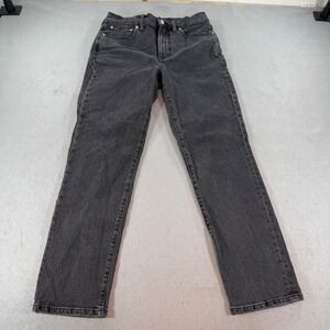 Madewell Perfect Vintage‎ Jean Womens 27 High Rise Straight Faded Black